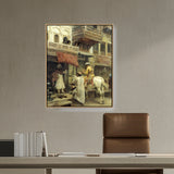 Picasoul - Artist - Street Scene In India - FLOATING FRAME