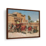 A Wedding Procession - Framed Canvas