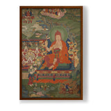 Lama Engaged In Ritual - Framed Canvas