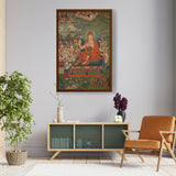 Lama Engaged In Ritual - Framed Canvas