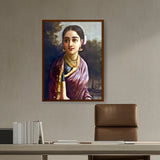 Picasoul - Artist - Radha In The Moonlight - Framed Canvas