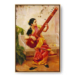 Chitra Playing Veena - FLOATING FRAME