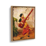 Chitra Playing Veena - FLOATING FRAME