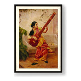 Chitra Playing Veena - WALL MOUNT FRAME