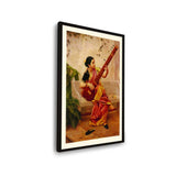 Chitra Playing Veena - WALL MOUNT FRAME