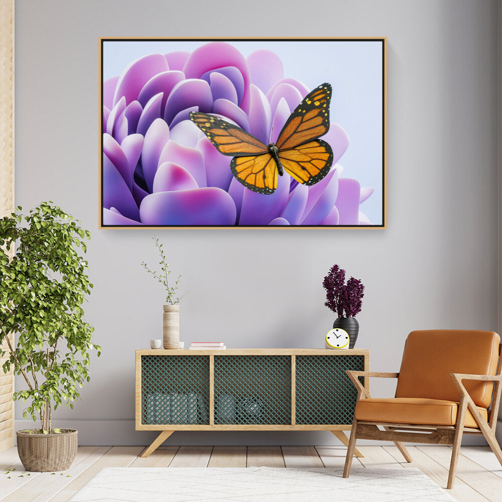 Picasoul - Artist - A Bunch Of Butterflies - Floating Framed Canvas