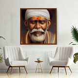 Sai-Baba-Ai Art - Framed Canvas
