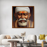Sai-Baba-Ai Art - Framed Canvas