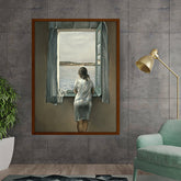 Artist10 - Art - Girl_By_The_Window - Framed Canvas