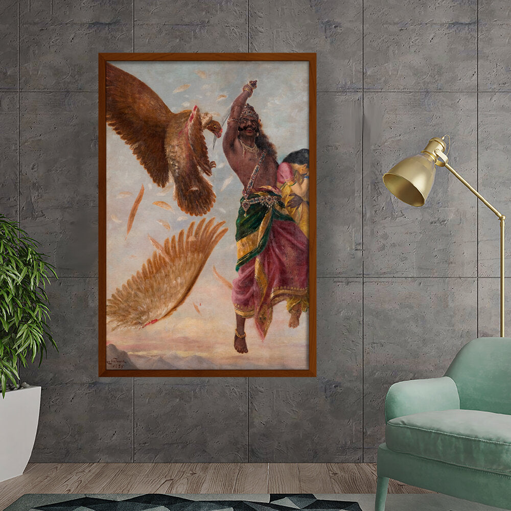 Artist10 - Art - Jatayu Ravan Sita_RRV - Framed Canvas