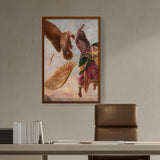 Jatayu Ravan Sita_RRV - Framed Canvas