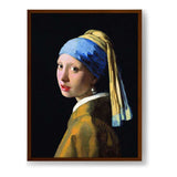 The Girl With A Pearl Earring - Framed Canvas