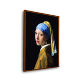 The Girl With A Pearl Earring - Framed Canvas