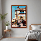 Before_the_Great_Mosque_Mathur - Framed Canvas