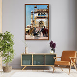 Before_the_Great_Mosque_Mathur - Framed Canvas