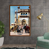 Artist10 - Art - Before_the_Great_Mosque_Mathur - Framed Canvas