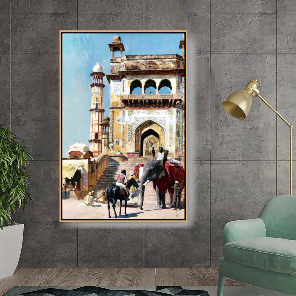 Artist10 - Art - Before_the_Great_Mosque_Mathur - FLOATING FRAME