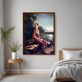 14_Radha_Moonlight - Framed Canvas