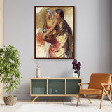 Sketch Two Nautch Girls - Framed Canvas