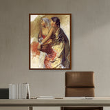 Sketch Two Nautch Girls - Framed Canvas