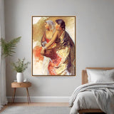 Sketch Two Nautch Girls - FLOATING FRAME
