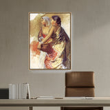 Sketch Two Nautch Girls - FLOATING FRAME