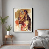 Sketch Two Nautch Girls - WALL MOUNT FRAME