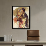 Sketch Two Nautch Girls - WALL MOUNT FRAME