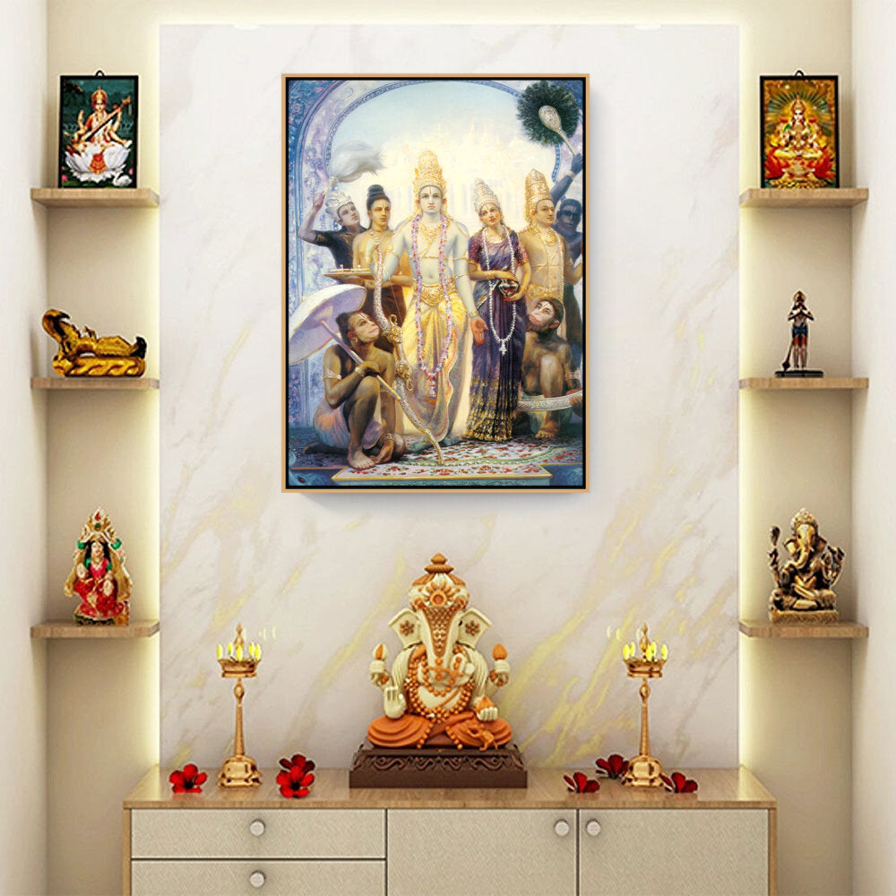 Artist10 - Art - Seetharamalakshmanahanuman - FLOATING FRAME