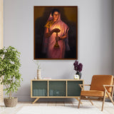 Lady_with_The_Lamp - Framed Canvas