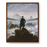 The Wanderer Above The Mists - Framed Canvas