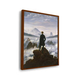 The Wanderer Above The Mists - Framed Canvas