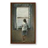 Girl At The Window - Framed Canvas