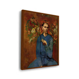 Boy With A Pipe - Framed Canvas