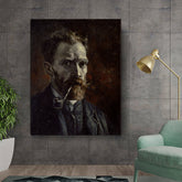 Artist10 - Art - Self-Portrait With Pipe2 - Wall Canvas