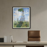 Artist1 - Art - Woman With A Parasol - WALL MOUNT FRAME