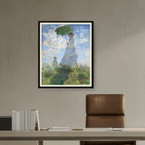 Artist1 - Art - Woman With A Parasol - WALL MOUNT FRAME