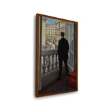 Young Man At The Window - Framed Canvas