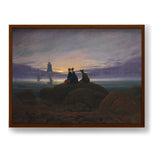 Moonrise By The Sea - Framed Canvas