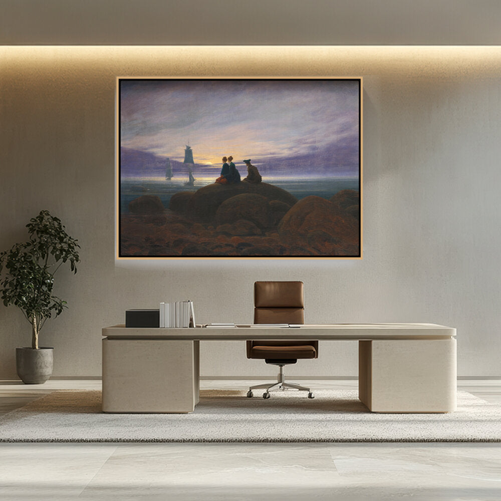 Artist1 - Art - Moonrise By The Sea - FLOATING FRAME