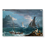 Fishing Boats In A Storm - Acrylic Wall Photo