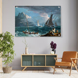 Fishing Boats In A Storm - Acrylic Wall Photo