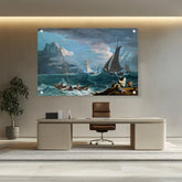 Artist1 - Art - Fishing Boats In A Storm - Acrylic Wall Photo