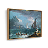 Fishing Boats In A Storm - FLOATING FRAME