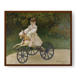 Jean Monet On His Hobby Horse - Framed Canvas