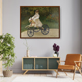 Jean Monet On His Hobby Horse - Framed Canvas