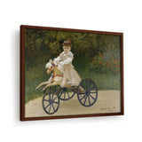 Jean Monet On His Hobby Horse - Framed Canvas