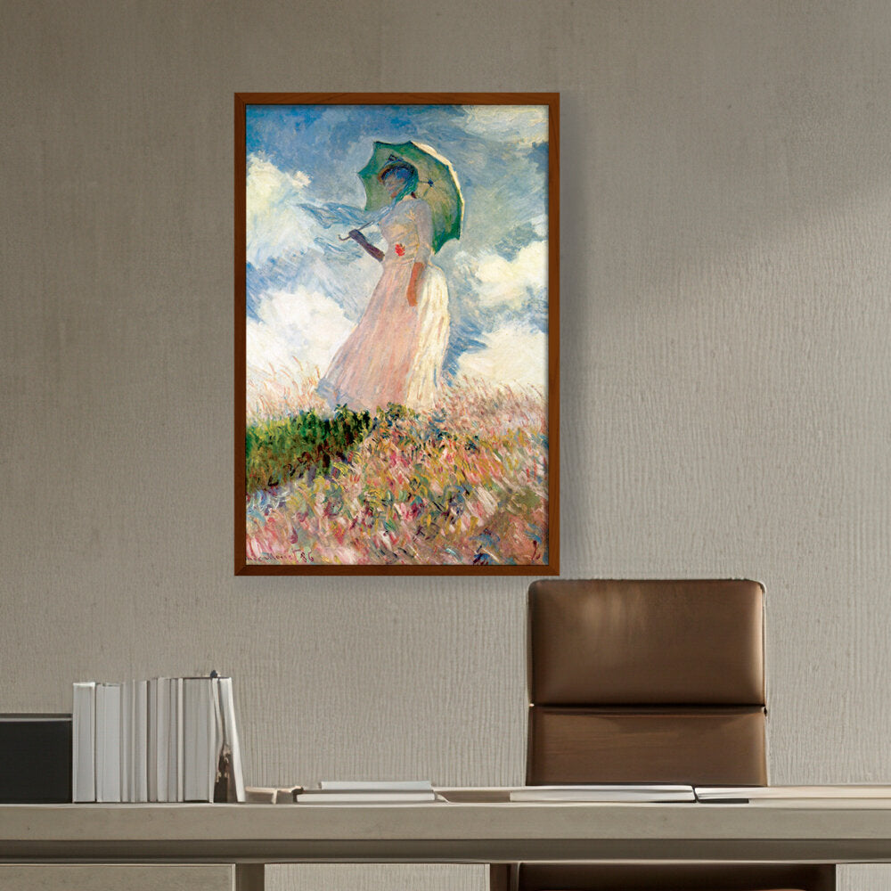 Artist1 - Art - Woman With Umbrella - Framed Canvas