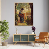 Madame Monet Embroidering - FLOATING FRAME