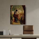 Artist1 - Art - Madame Monet Embroidering - Wall Canvas